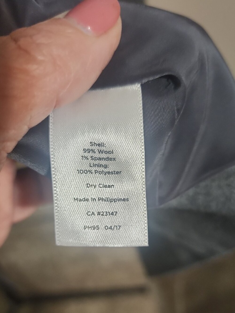 Talbots Gray Two-Button Wool-Blend Blazer - Picture 7 of 7